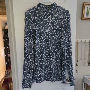 LuLaRoe Floral Penelope Mock Turtleneck- XL